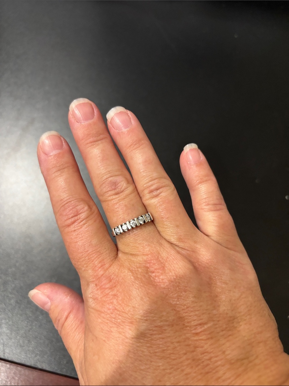 Sterling Silver Channel-Set Diamondique Eternity Ring - Silver